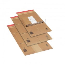 Boekverpakking 305 x 230 x 92 mm, per stuk