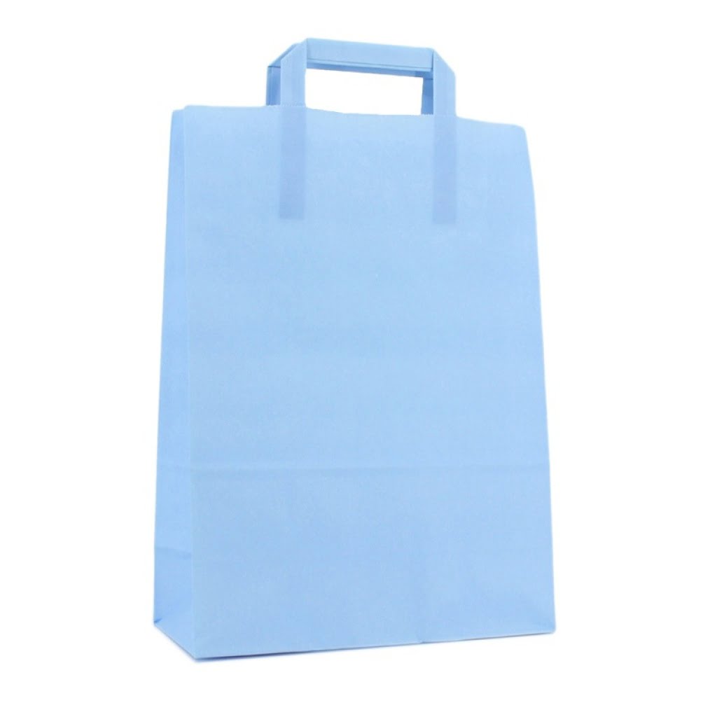 Budget Papieren Tas – Hemelsblauw, 250 stuks