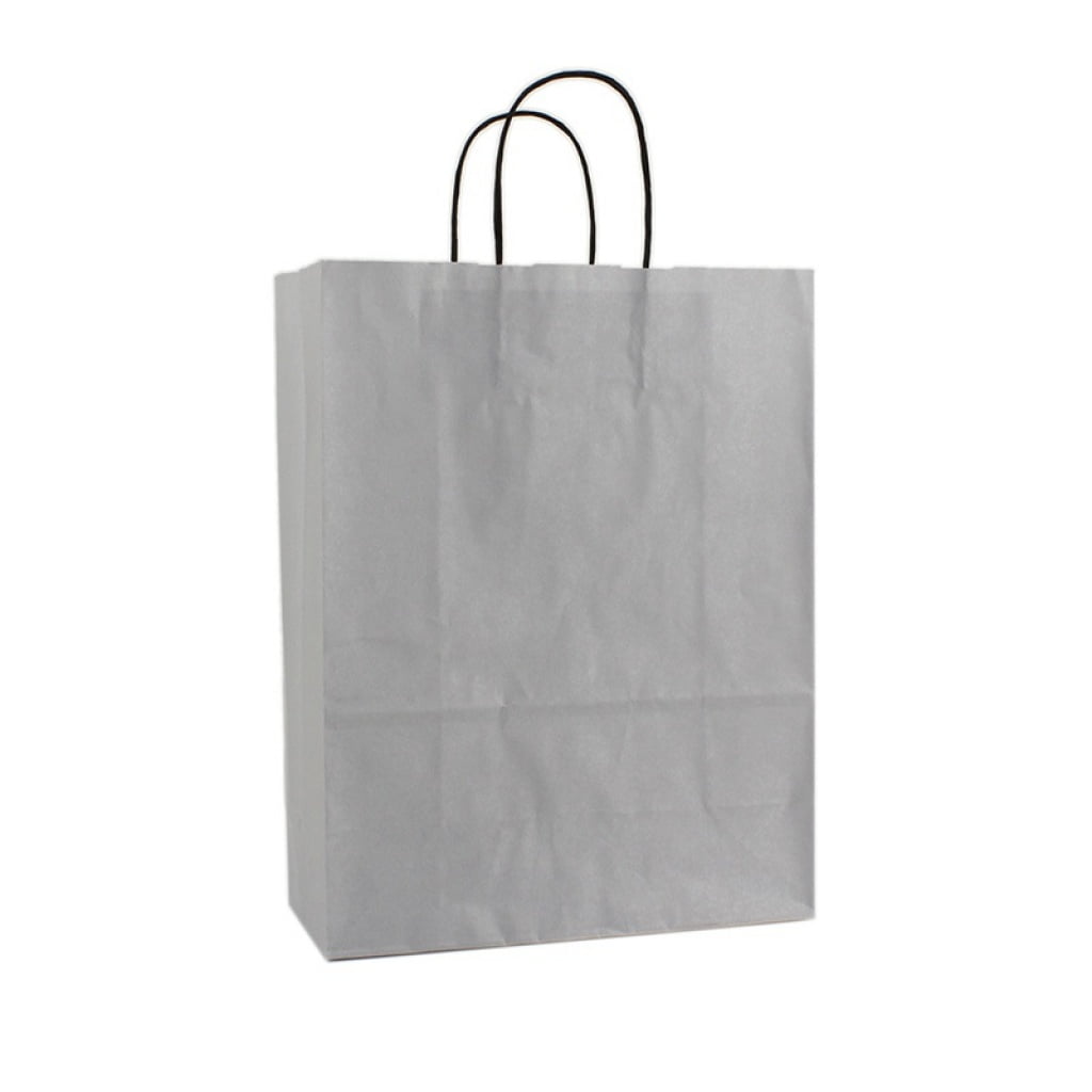 Basic Papieren Tas – Zilver, 250 stuks