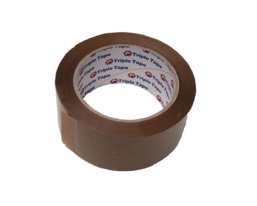 50mm PP Tape Bruin “Low Noise”, per rol
