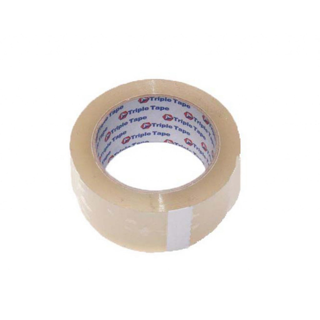 50mm Triple Tape Transparant, per rol